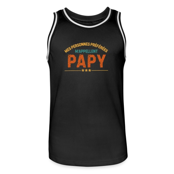 Mes Personnes Préférées M'Appellent Papy - T-shirt Personnalisé sur Maillot de basket Homme