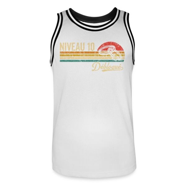 Niveau 10 Mariage Vintage sur Maillot de basket Homme