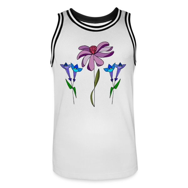 Éclat Floral sur Maillot de basket Homme