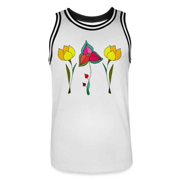 Jardin Fleuri Délicat sur Maillot de basket Homme