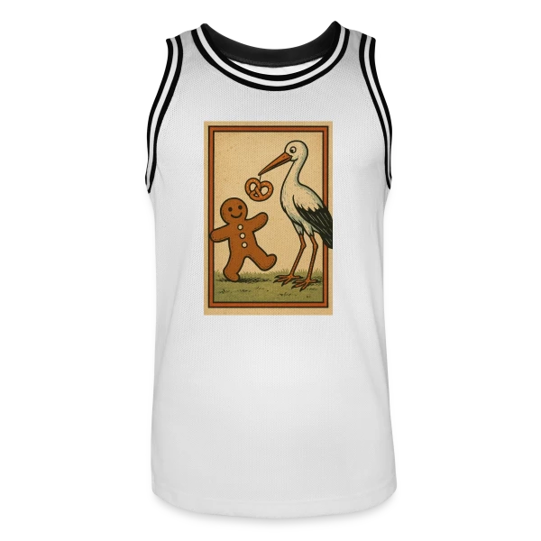 Cigogne et Mannele Alsacien sur Maillot de basket Homme