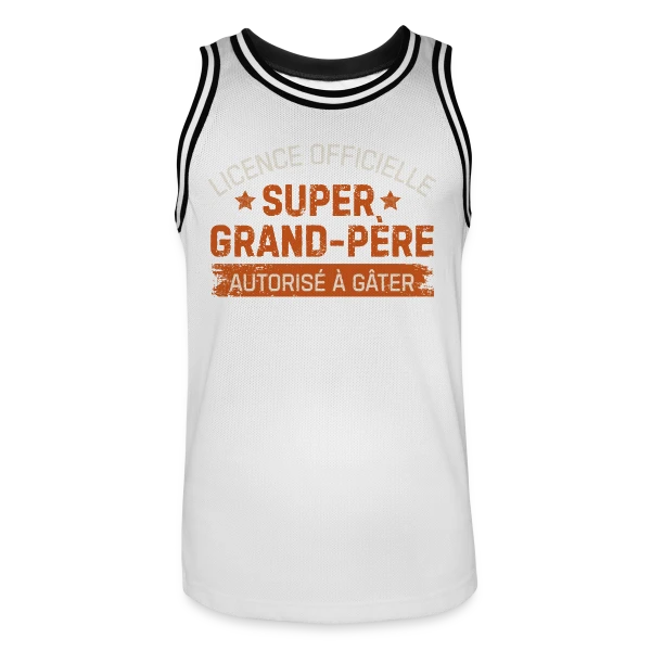 Licence de Grand-Père : T-shirt Humour Papy sur Maillot de basket Homme
