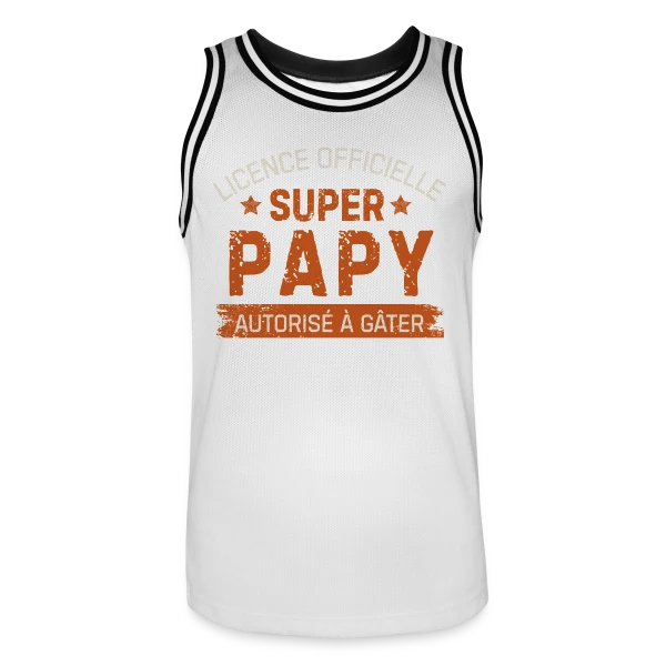 'Licence Papy Officielle' – Humour Grand-Père sur Maillot de basket Homme