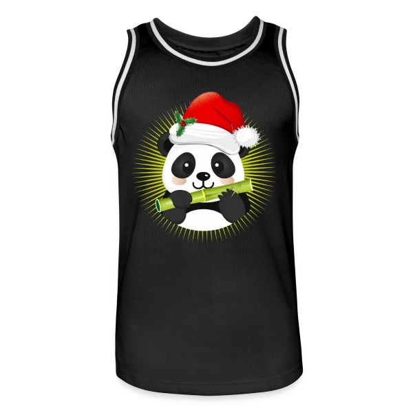 Panda Festif de Noël sur Maillot de basket Homme