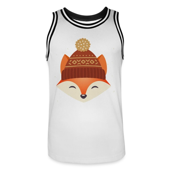 Renard Urbain au Bonnet Stylé sur Maillot de basket Homme