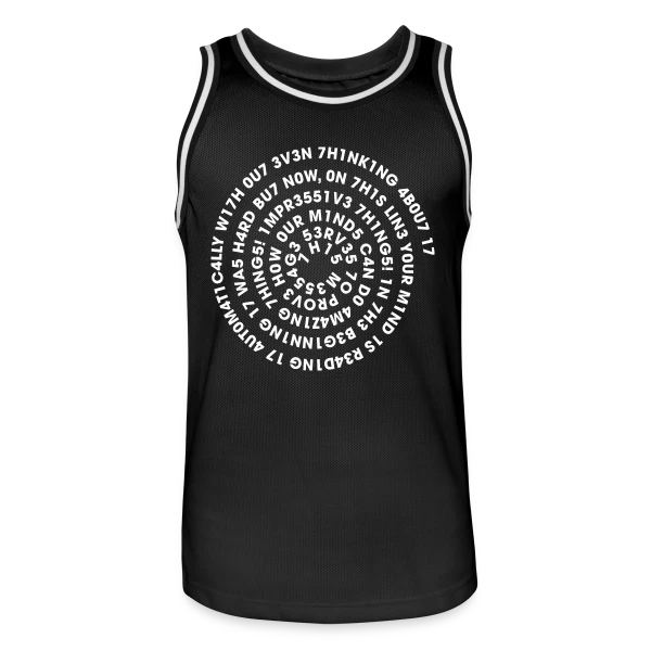 Leetspeak Flex Spiral - Code & Geek sur Maillot de basket Homme