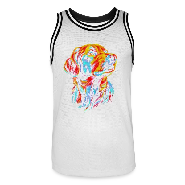 Chien Pop Art sur Maillot de basket Homme