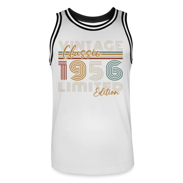 Classique Vintage 1956 Édition Limitée sur Maillot de basket Homme