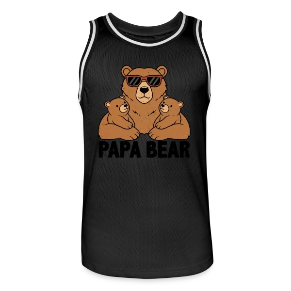 'Papa Bear' - Force et Tendresse Familiale sur Maillot de basket Homme