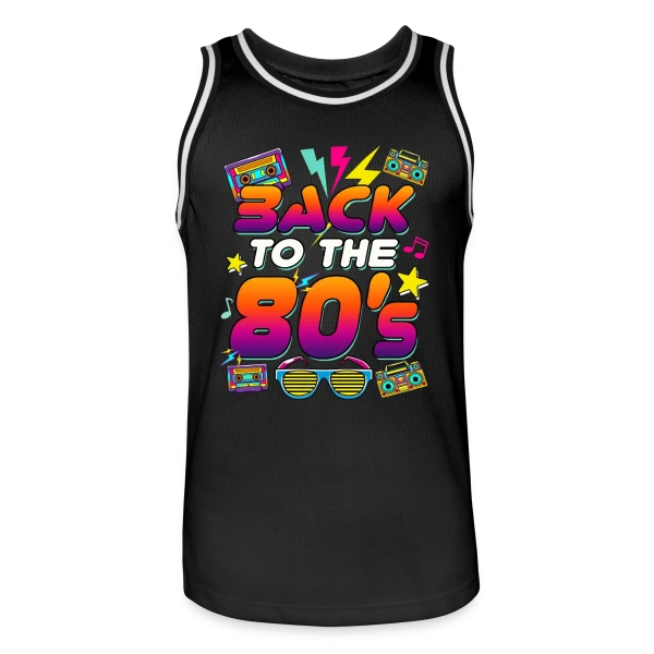 Retour aux Années 80 Flashy sur Maillot de basket Homme