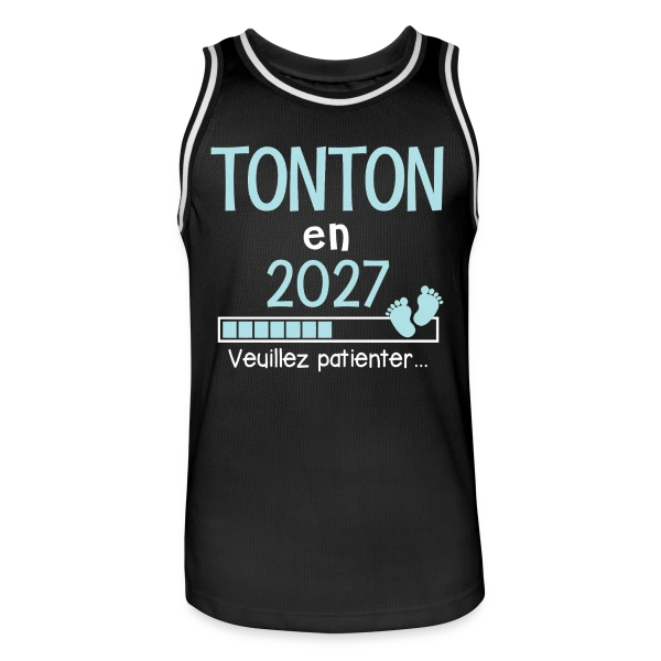 Super Tonton de l'Année - Cadeau Personnalisé sur Maillot de basket Homme