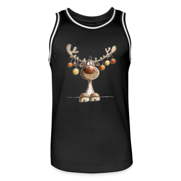 Rennes Festifs et Boules de Noël sur Maillot de basket Homme