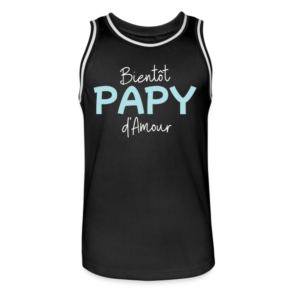 Bientôt Papy d'Amour : Annonce Originale sur Maillot de basket Homme