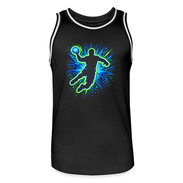 Motif Abstrait Géométrique Coloré sur Maillot de basket Homme