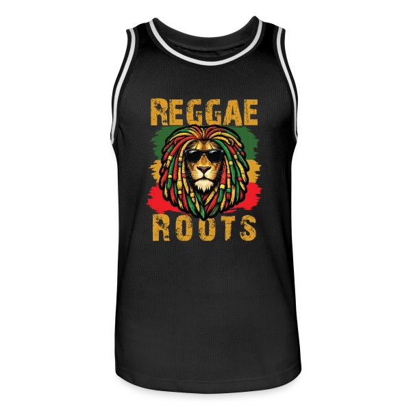 Lion Reggae Roots sur Maillot de basket Homme