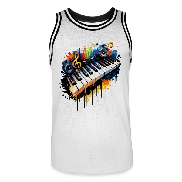 Piano Graffiti Urbain sur Maillot de basket Homme