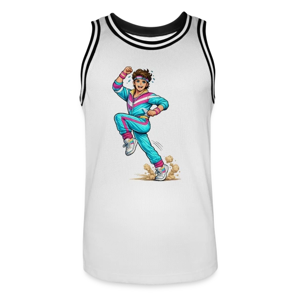 L'Homme Aérobic Déchaîné sur Maillot de basket Homme