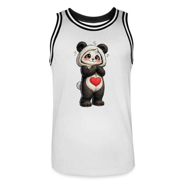 Panda en Combinaison Stylée sur Maillot de basket Homme