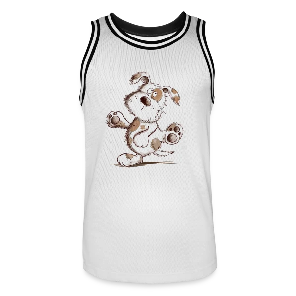 Chien Danseur Joyeux sur Maillot de basket Homme