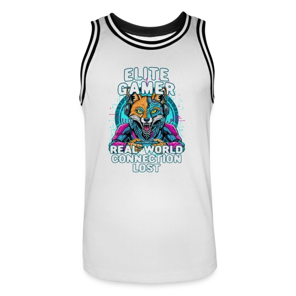 Élite Gamer : Connexion Fox Humour Geek sur Maillot de basket Homme