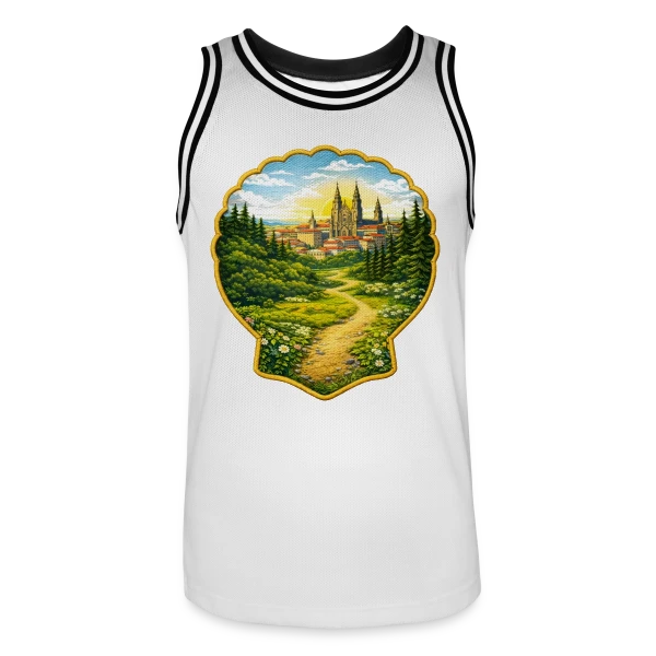 Chemin de Compostelle : L'Aventure du Pèlerinage sur Maillot de basket Homme