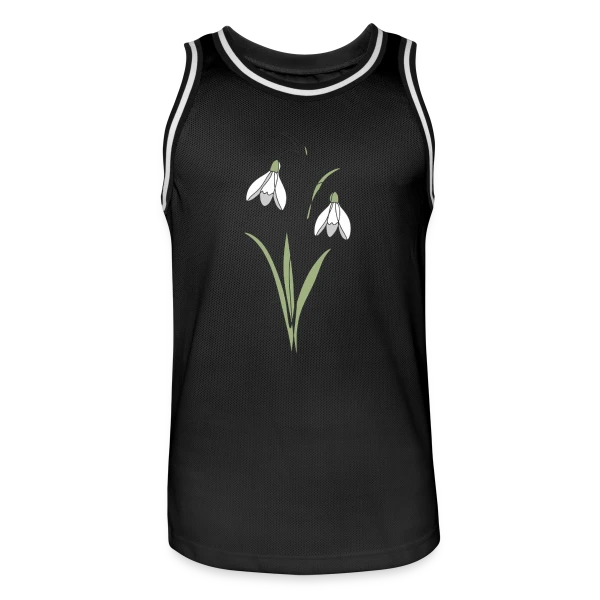 Line Art Perce-Neige sur Maillot de basket Homme