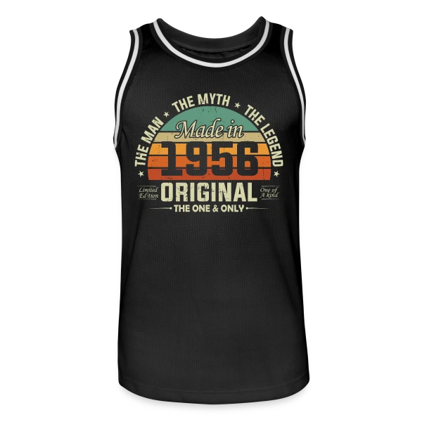 Né en 1956 Mythe Légende sur Maillot de basket Homme
