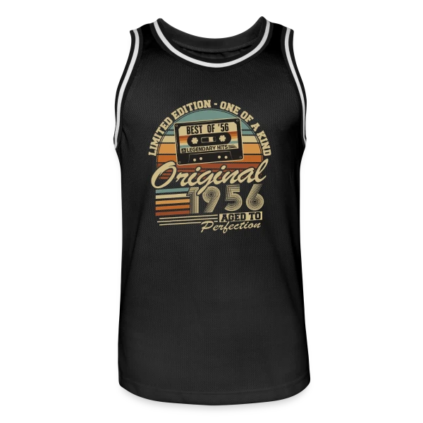 Cassette Rétro 1956 Légendaire sur Maillot de basket Homme