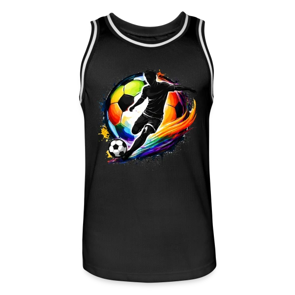 Ballon de Football Design 5 sur Maillot de basket Homme