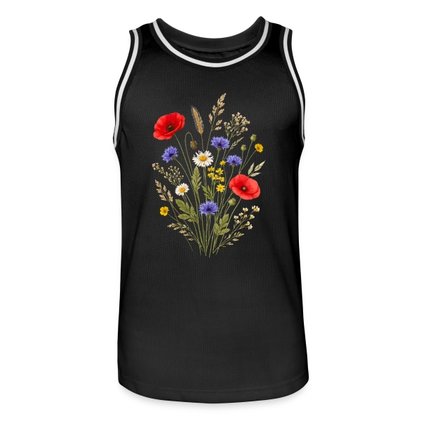 Fleurs Sauvages - Esprit Bohème Nature sur Maillot de basket Homme