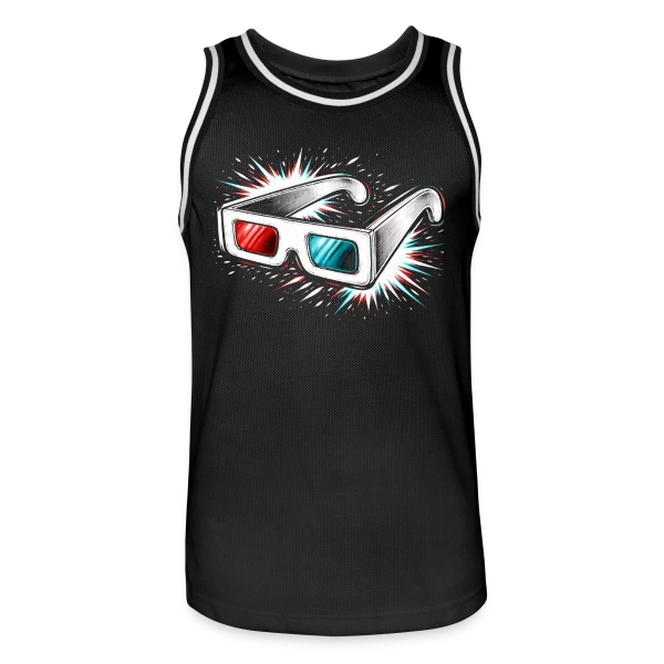 Lunettes 3D Rétro sur Maillot de basket Homme