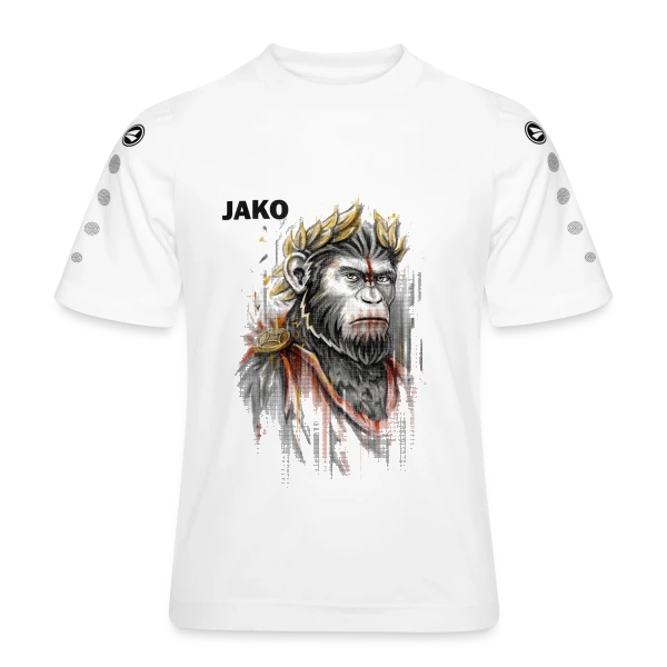 César l'Empereur Singe sur Maillot Team JAKO Enfant