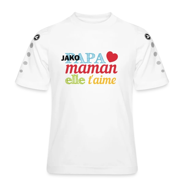 Bébé t'aime : Le message d'amour pour ma moitié sur Maillot Team JAKO Enfant