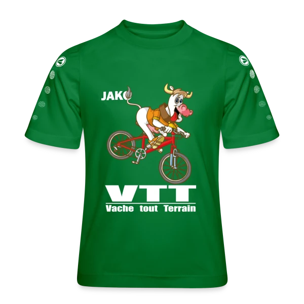 Vache VTT : L'Aventure à la Campagne sur Maillot Team JAKO Enfant