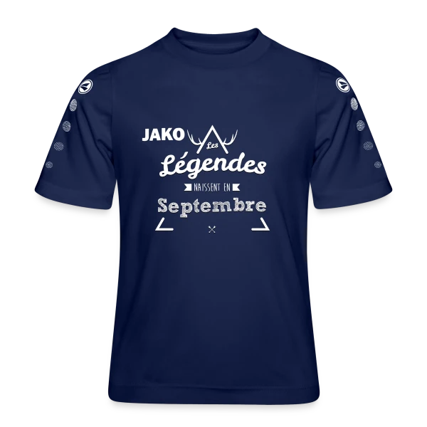 Anniversaire : Légende Née en Septembre sur Maillot Team JAKO Enfant