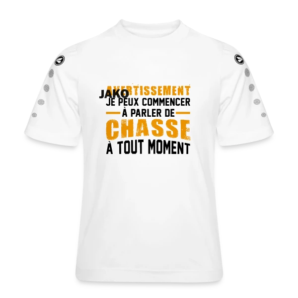 Chasseur : Attention Humour Sauvage ! sur Maillot Team JAKO Enfant