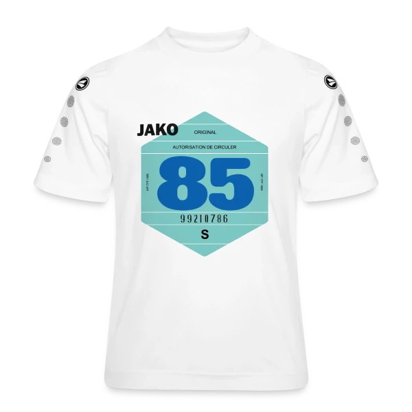 Vignette Rétro Automobile France 1985 sur Maillot Team JAKO Enfant