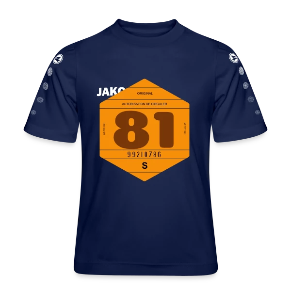 Vintage Vignette Automobile France 1981 sur Maillot Team JAKO Enfant