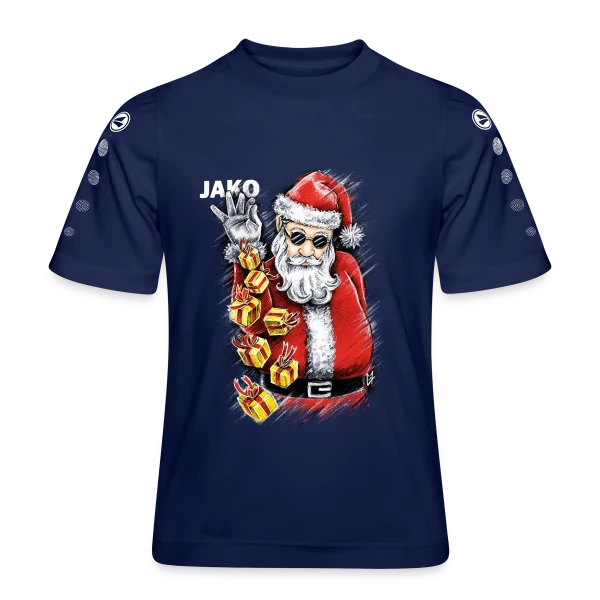 Père Noël Stylé et Généreux sur Maillot Team JAKO Enfant