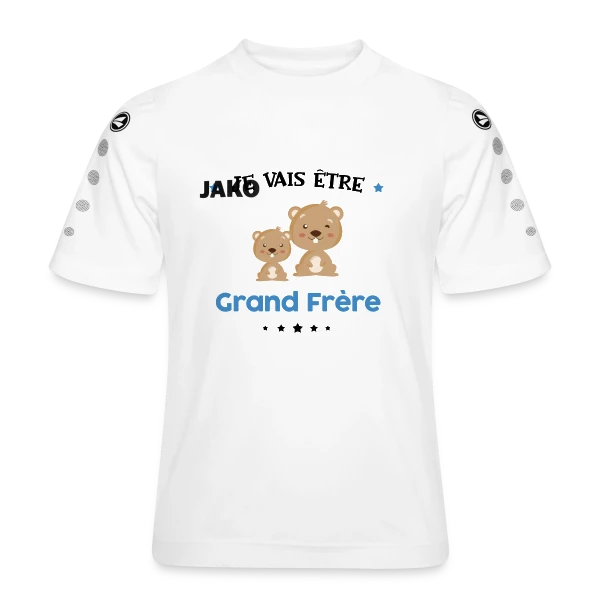 "Je Vais Être Grand Frère" - Annonce Naissance sur Maillot Team JAKO Enfant