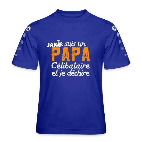 Je Suis un Papa Célibataire et Je Déchire ! sur Maillot Team JAKO Enfant