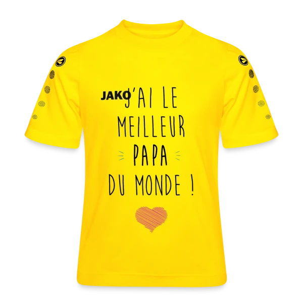 J'ai le Meilleur Papa du Monde - Déclaration d'Amour sur Maillot Team JAKO Enfant