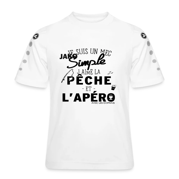 "Pêche & Apéro" : L'Humour du Pêcheur Relax sur Maillot Team JAKO Enfant
