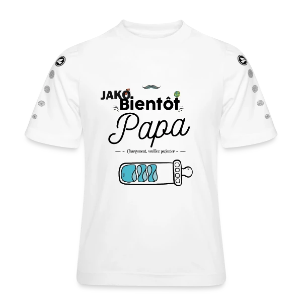 Bientôt Papa : Humour et Annonce Naissance sur Maillot Team JAKO Enfant