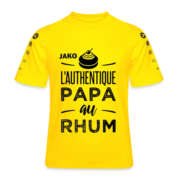 L'Authentique Papa au Rhum sur Maillot Team JAKO Enfant