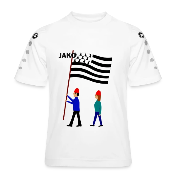 Fierté Bretonne en Drapeaux sur Maillot Team JAKO Enfant