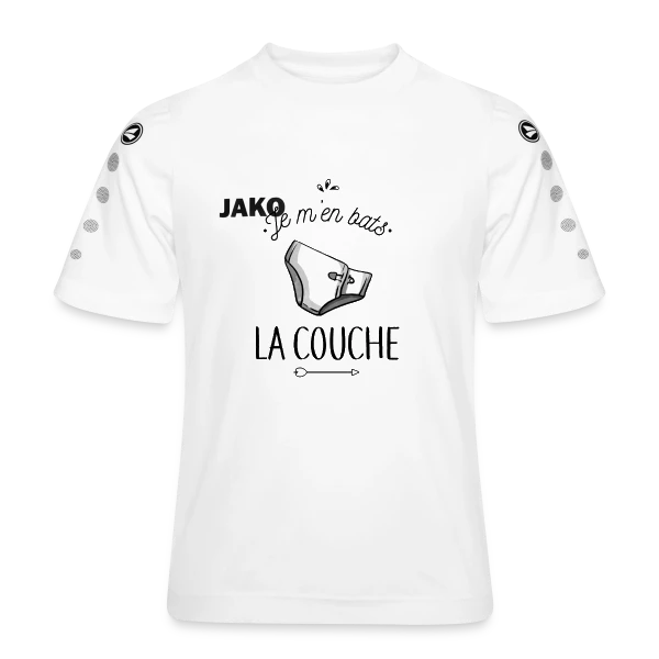 Je m'en Bats la Couche : Humour & Décontraction sur Maillot Team JAKO Enfant