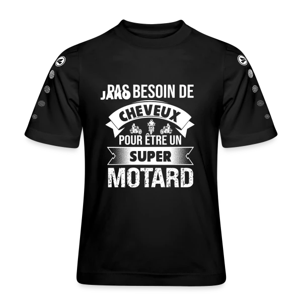 Motard Chauve : Pas Besoin de Cheveux pour Être Super ! sur Maillot Team JAKO Enfant