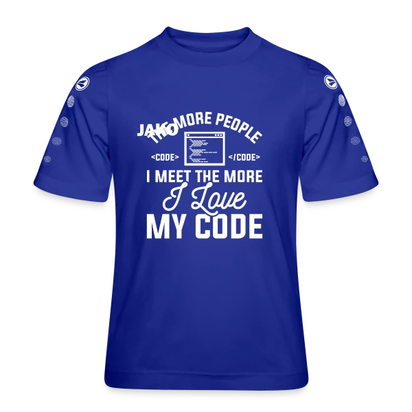 'I Love My Code' - Développeur Passionné sur Maillot Team JAKO Enfant