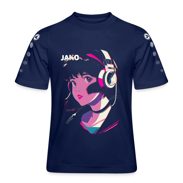 Fille Anime Esthétique Lo-Fi J-Pop sur Maillot Team JAKO Enfant
